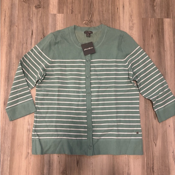 Eddie Bauer NWT Size Large Cardigan chest is 20, length is 24 - Picture 5 of 5